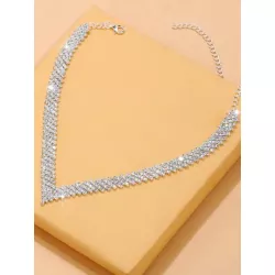 Collar con diseño de diamante de imitación