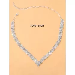 Collar con diseño de diamante de imitación