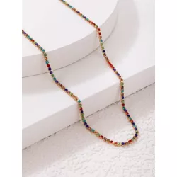 Collar de color al azar con diseño de diamante de imitación