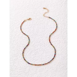 Collar de color al azar con diseño de diamante de imitación