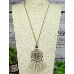 Collar redondo & con diseño de fleco