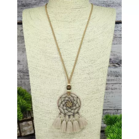 Collar redondo & con diseño de fleco