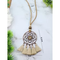 Collar redondo & con diseño de fleco