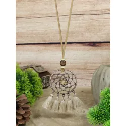 Collar redondo & con diseño de fleco