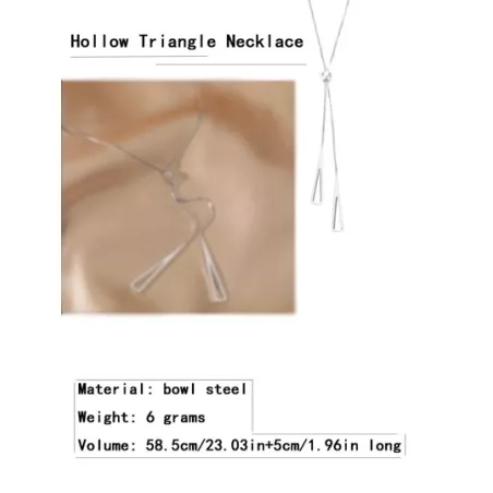 Collar con colgante geométrico con abertura triángulo con guay estilo para gama alta clavícula con cadena con personalizado