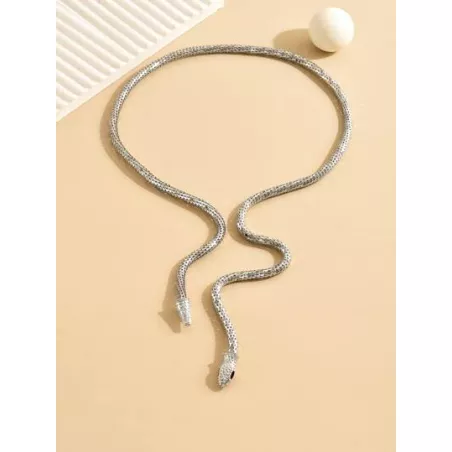 A elegante con ajustable multi fila cuello con simulado serpiente en forma de