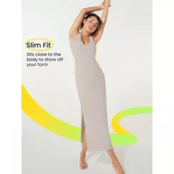 Vestido maxi de canalé de modal diosa ropa deportiva