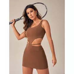 Neu Vestido deportivo con abertura con cordón trasero cintura