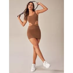 Neu Vestido deportivo con abertura con cordón trasero cintura