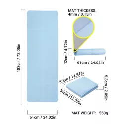 1 pieza Alfombra unicolor plegable Yoga
