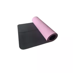 1 pieza Estera de yoga TPE en rosado & negro color , adecuado para pilates ejercicio & de aptitud física estudio