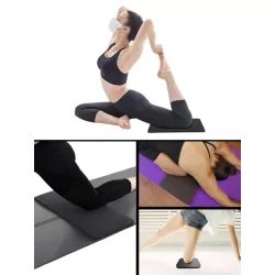 1 pieza NBR estera de Yoga de tamaño pequeño 60*25*1,5 cm rueda Abdominal tablón soporte codo rodillera estera solo para uso loc