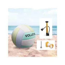 exterior playa macarrón púrpura vóleibol Set para estudiantes , juventud , suave & duro vóleibol , con dorado Inflador bomba , A