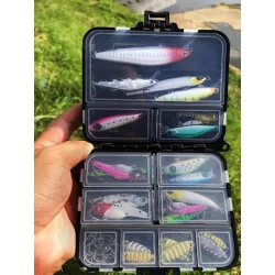 mini señuelo de pesca Caja de almacenamiento