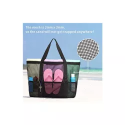 1 pieza de malla playa Bolso tote con de gran capacidad para nadar Accesorios , Juguete almacenamiento con ducha