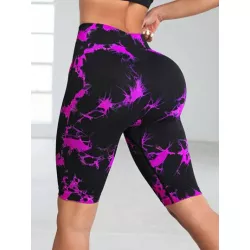 Pantalones cortos deportivos Mujer Tie-Dye Estampado Random