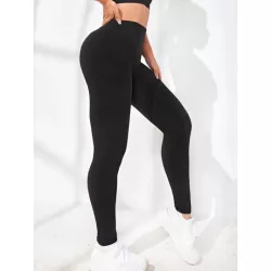 Leggings deportivos con bolsillo de móvil lateral control de barriga