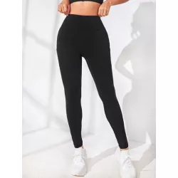 Leggings deportivos con bolsillo de móvil lateral control de barriga