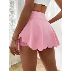 Skort deportivo de cintura ancha con bolsillo para teléfono