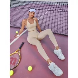 Leisure Sujetador deportivo inconsútil con estiramiento alto con leggings