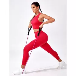 Sujetador deportivo inconsútil con estiramiento alto con leggings