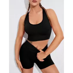 Conjunto deportivo inconsútil con estiramiento alto