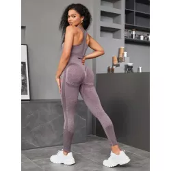 Sujetador deportivo inconsútil con estiramiento alto con leggings