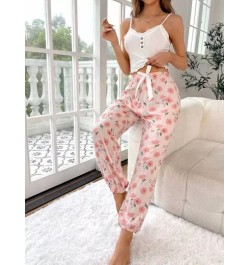 Pantalones de dormir con estampado floral