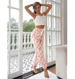 Pantalones de dormir con estampado floral