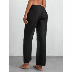 Leisure Pantalones de dormir unicolor de cintura elástica