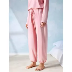 Pantalones de dormir de cintura con cordón