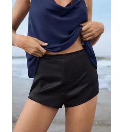 Leisure Shorts de dormir unicolor de cintura elástica