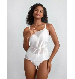 Leisure Top de dormir de tirantes con cinturón unicolor