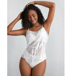 Leisure Top de dormir de tirantes con cinturón unicolor