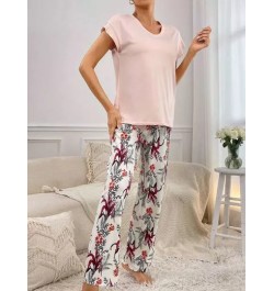 Conjunto de pijama con estampado floral
