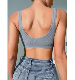 Sujetador unicolor tejido de canalé