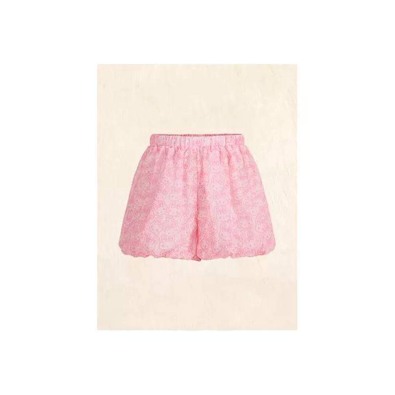 Kawaii Shorts con estampado de dibujos animados