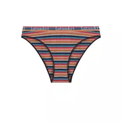 5 piezas señoras Ropa interior cintura baja de rayas de colores Calzoncillos cómodo transpirable Ropa interior