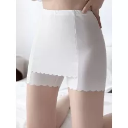 1 pieza de mujeres blanco de talle alto anti-luz de seguridad Ropa interior para Falda & Vestido