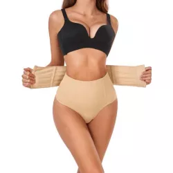 liso ajustable cintura Faja Set