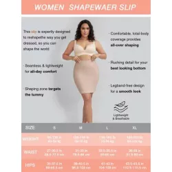 Mujer Faja inconsútil con encaje de talle alto sculpting control de barriga medio slip