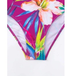 Bañador una pieza con estampado floral con abertura halter