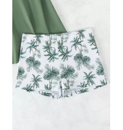 Bañador bikini con shorts con estampado tropical