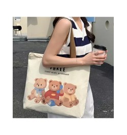 Bolsa de compras con estampado de oso de dibujos animados