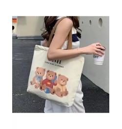 Bolsa de compras con estampado de oso de dibujos animados