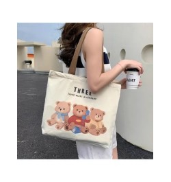 Bolsa de compras con estampado de oso de dibujos animados