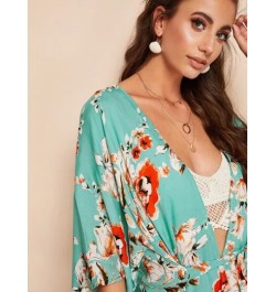 Kimono con estampado floral