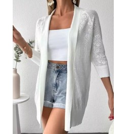 SHEIN Solid Raglan Sleeve Duster Cardigan