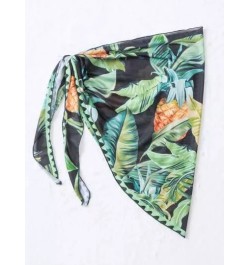 Falda de pareos con estampado tropical con nudo lateral