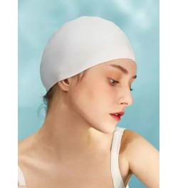 1 pieza Gorro de natación de silicona impermeable